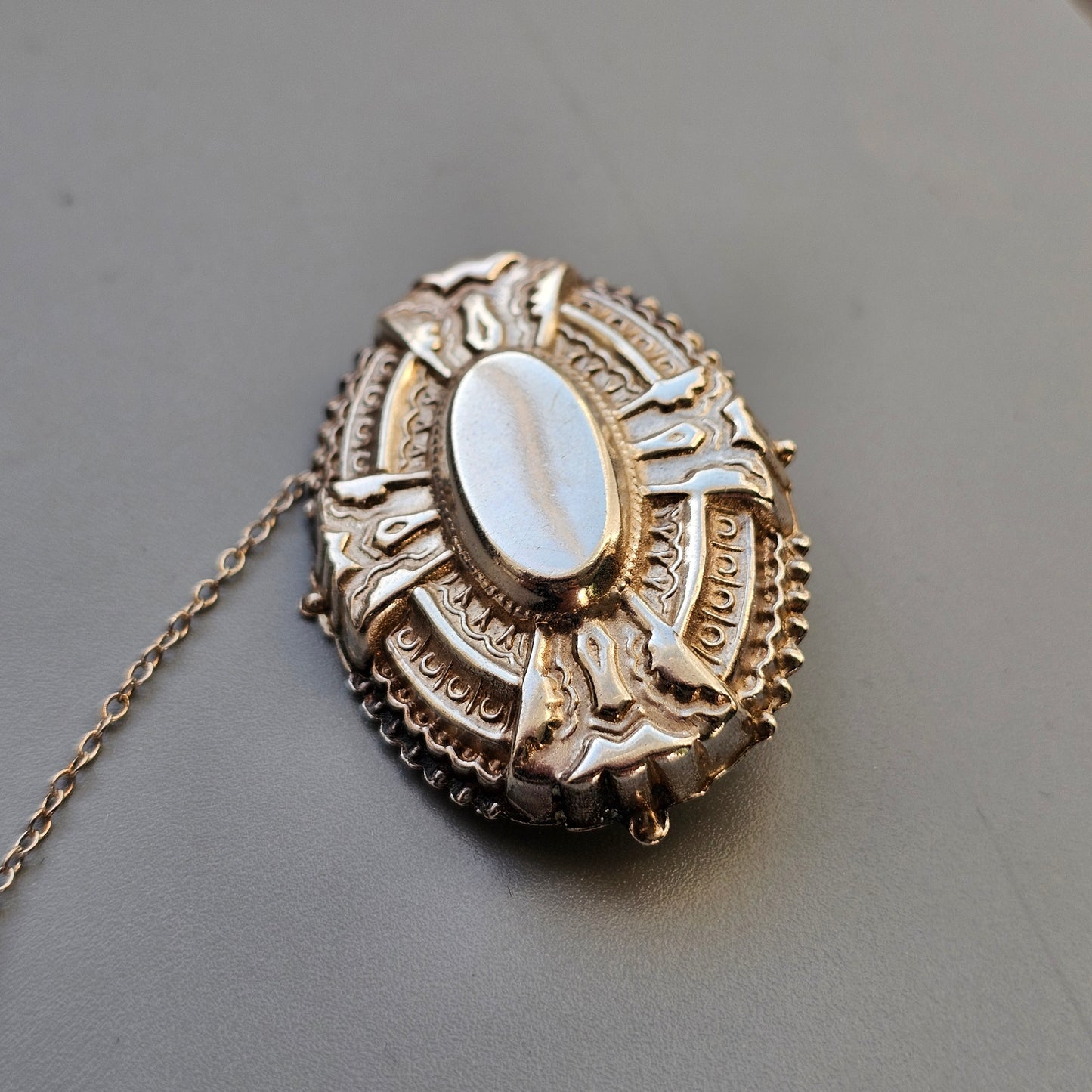 Vintage Victorian Revival Sterling Silver Brooch 1990