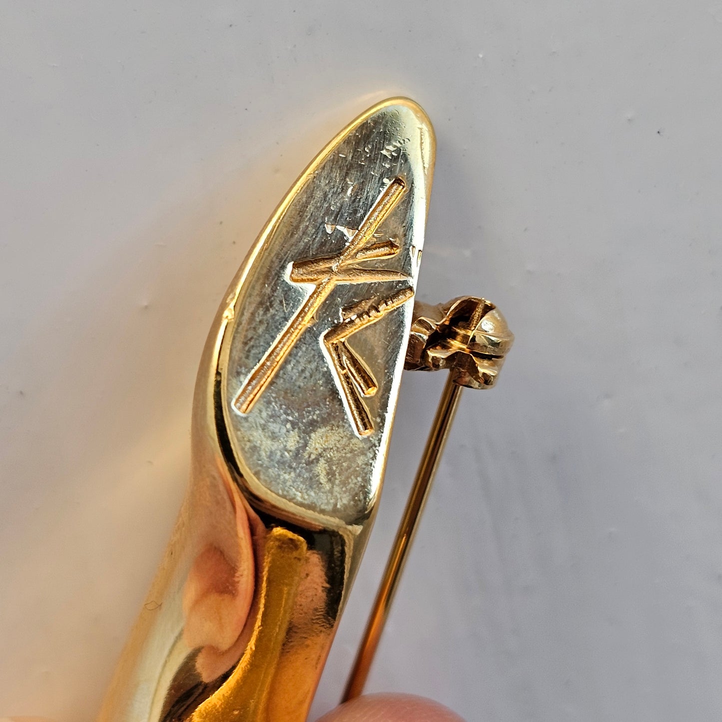 Vintage Gold Tone High Heel Shoe Brooch