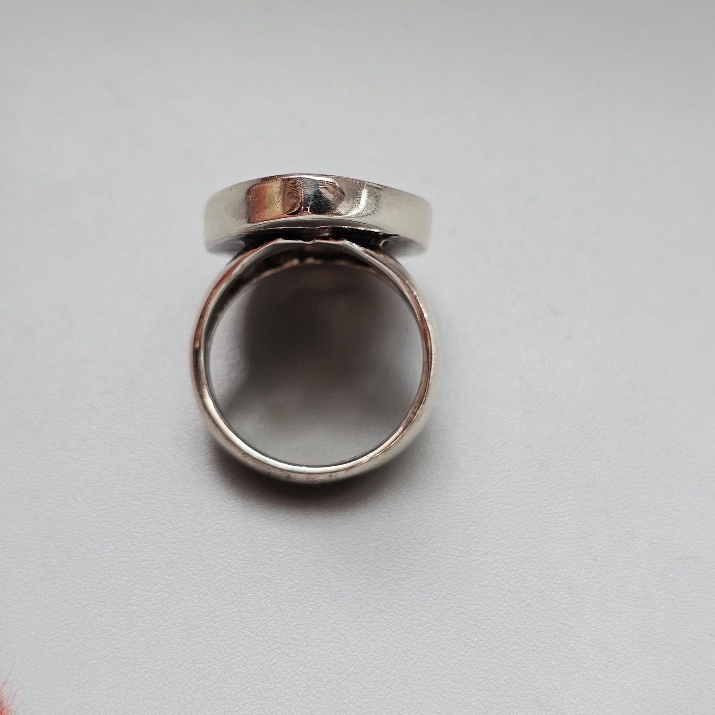 Sterling Silver Mother of Pearl Teardrop Statement Ring