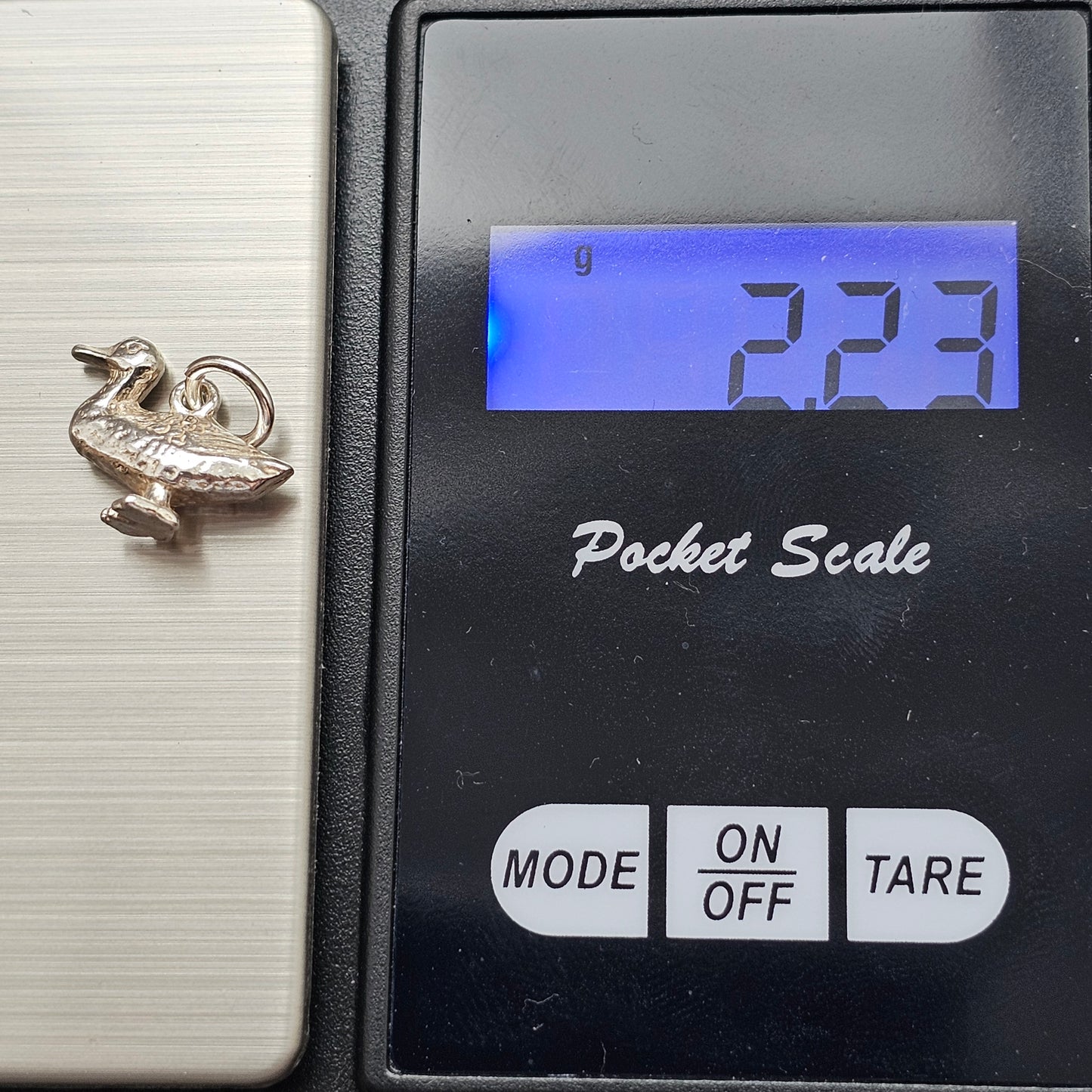Vintage Sterling Silver Duck Charm
