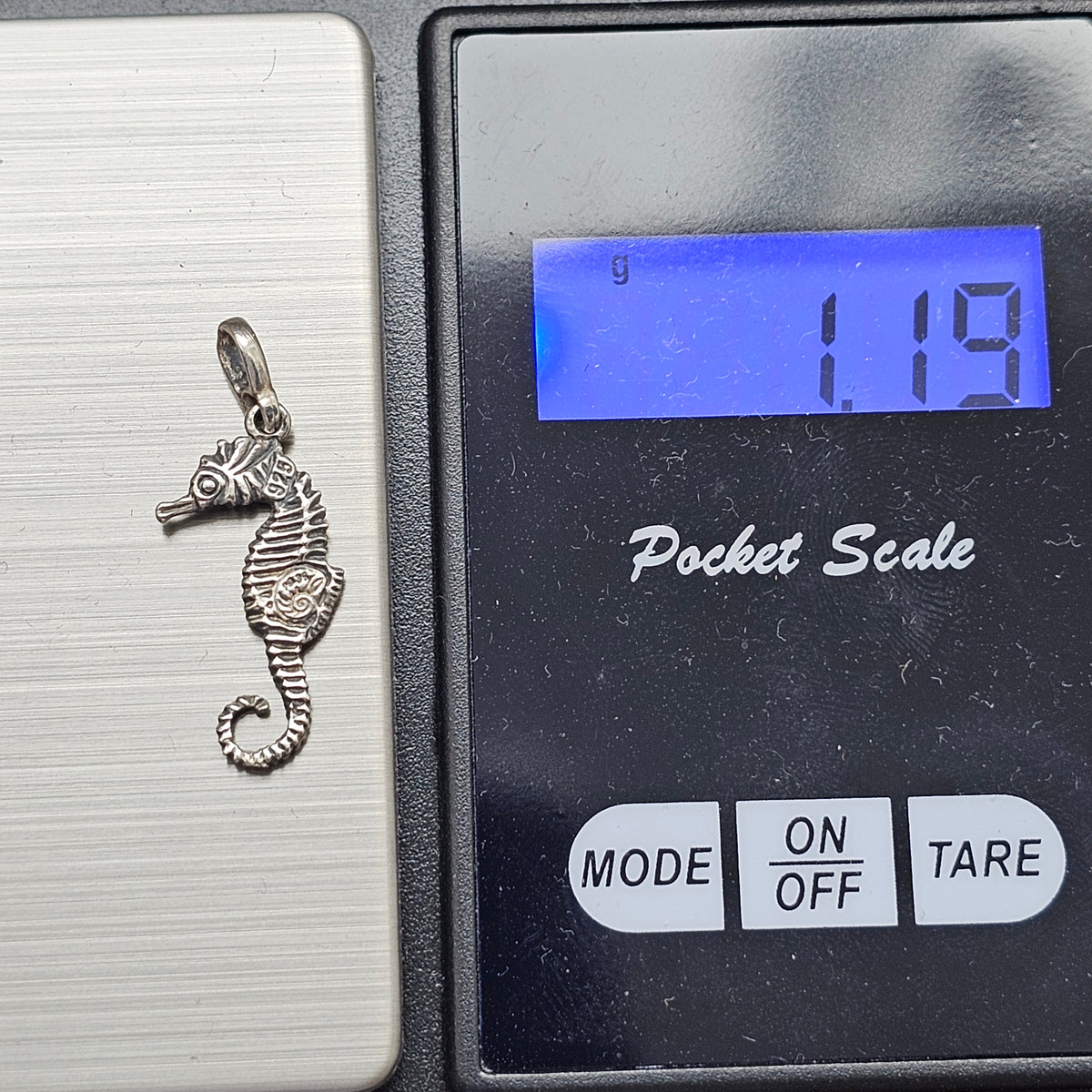 Sterling Silver Seahorse Pendant Charm