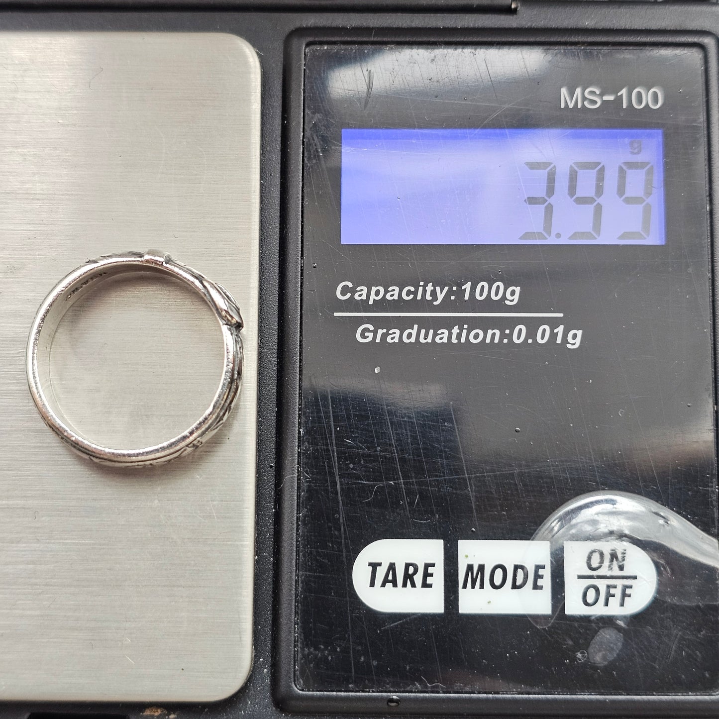 Vintage Silver Victorian Revival Buckle Ring