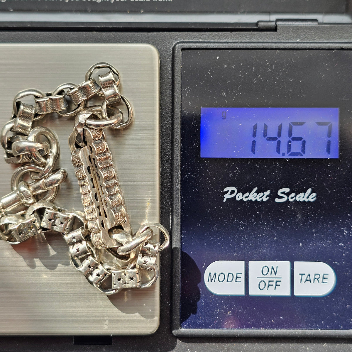 Antique Victorian Sterling Silver Albert Chain Bracelet