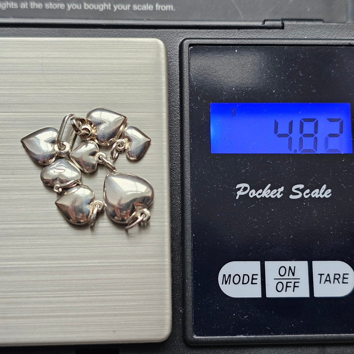 Small Silver Heart Charm Pendants
