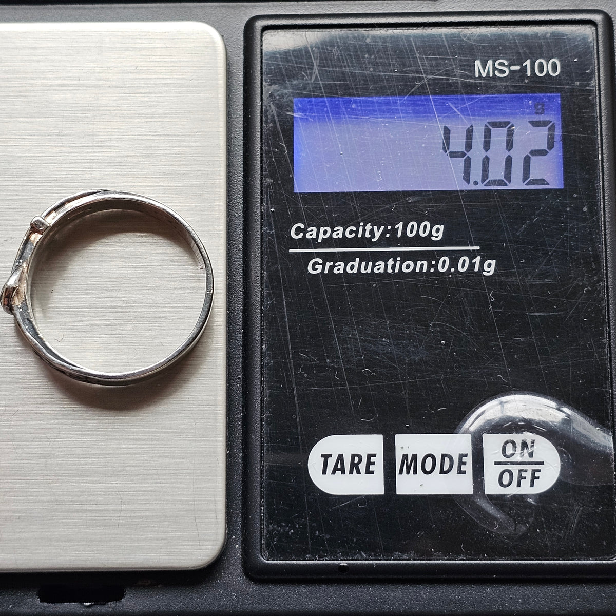 Vintage 1980s Sterling Silver Victorian Revival Buckle Ring 1984