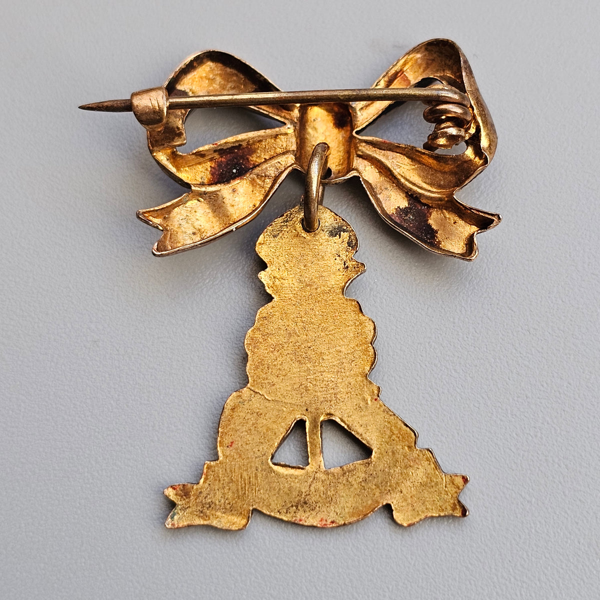 Vintage WW2 1940s Pioneer Corps Sweetheart Brooch Labor Omnia Vincit