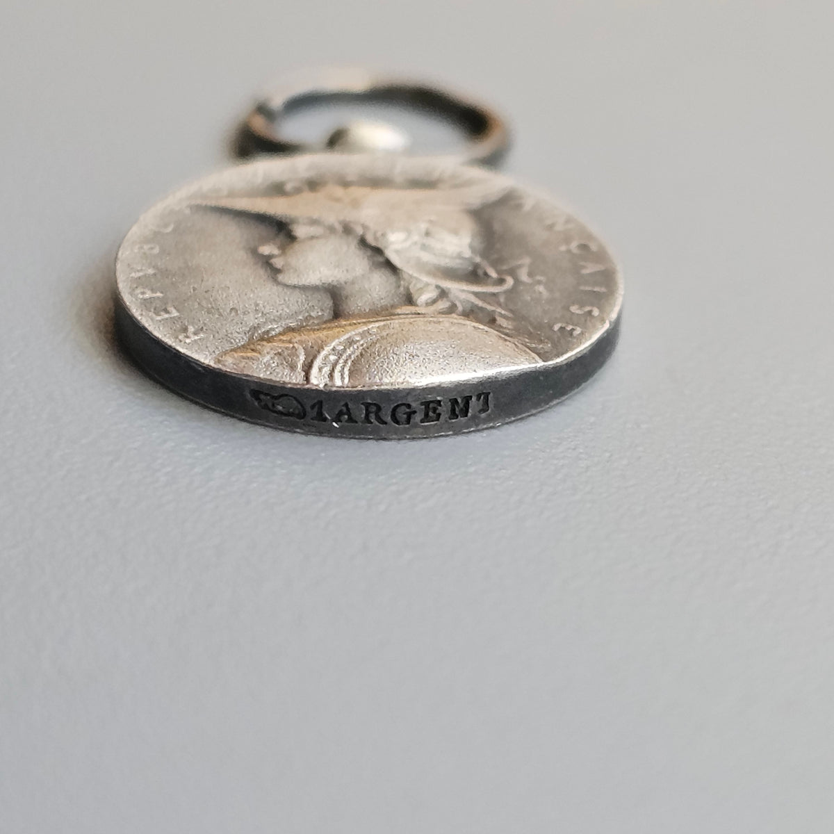 Antique 1890s French Madagascar Second Expedition Miniature Silver Medal