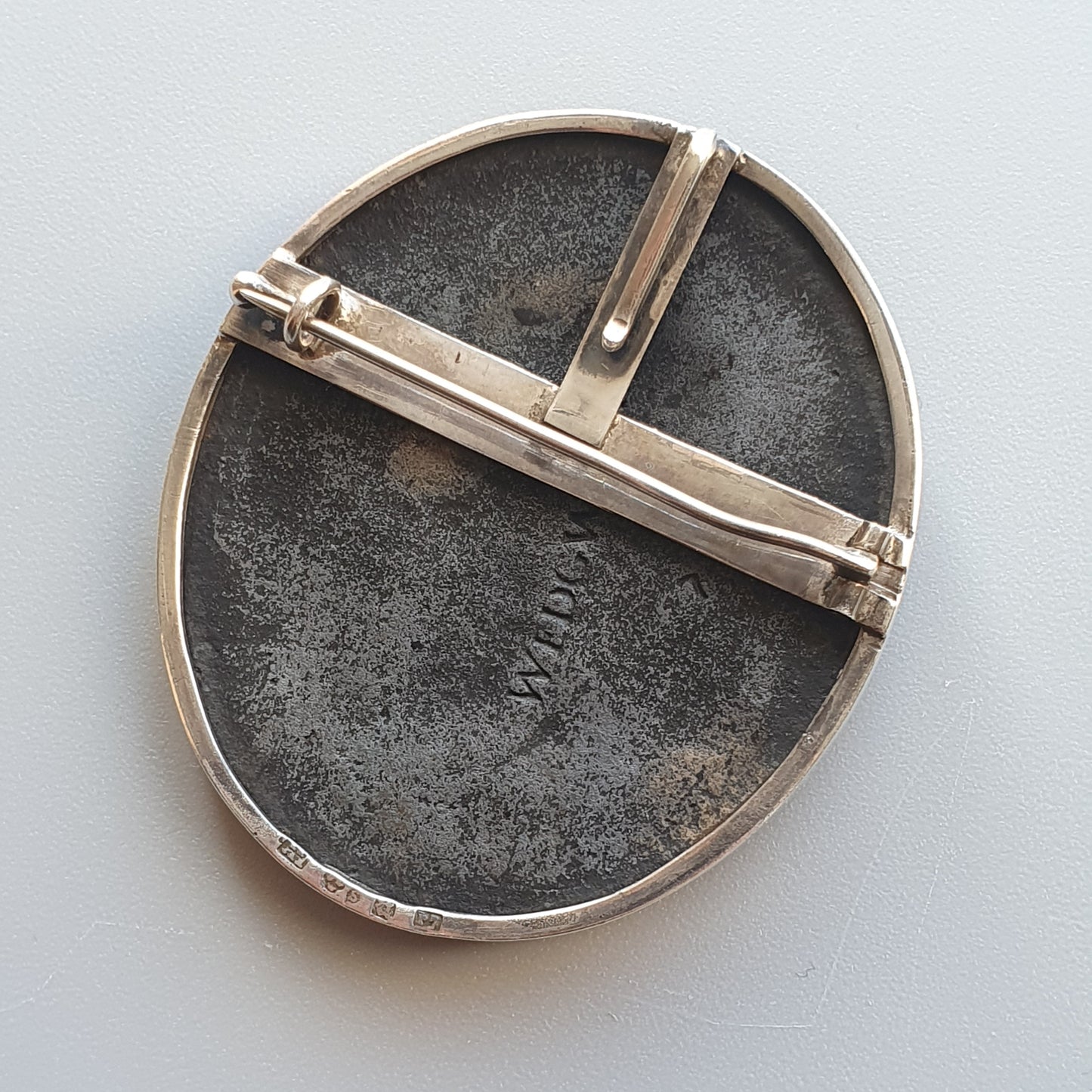 Antique Silver Mounted Wedgwood Cleaopatra Portrait Medallion Brooch / Hanger Swedish Hallmarked 1917