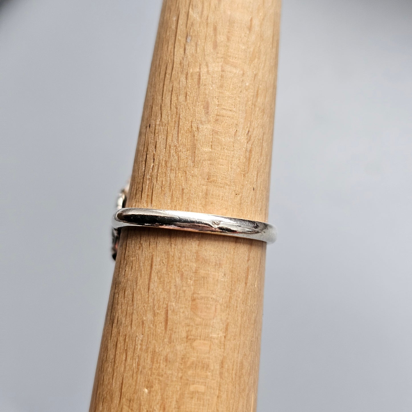 Vintage Art Deco era Silver & Blue Glass Paste Cocktail Ring