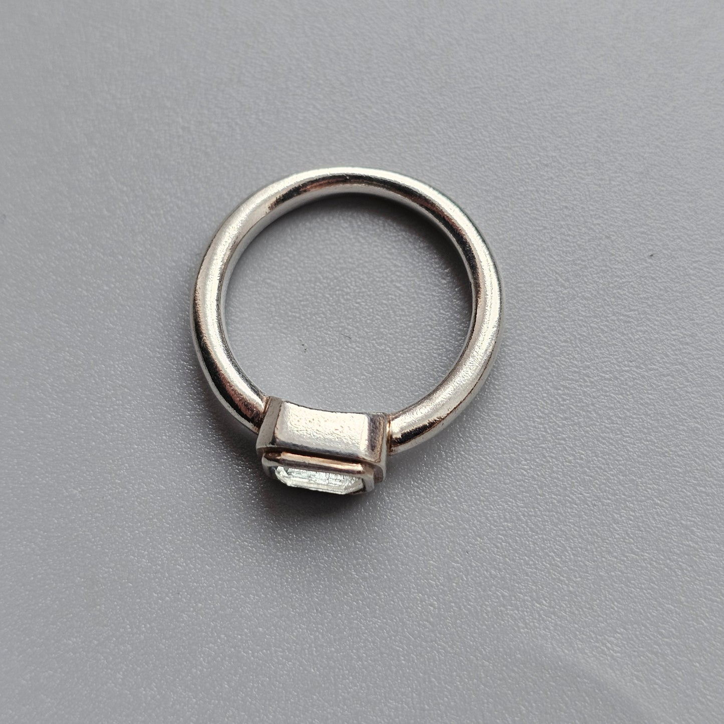 Sterling Silver & Blue Topaz Solitaire Ring