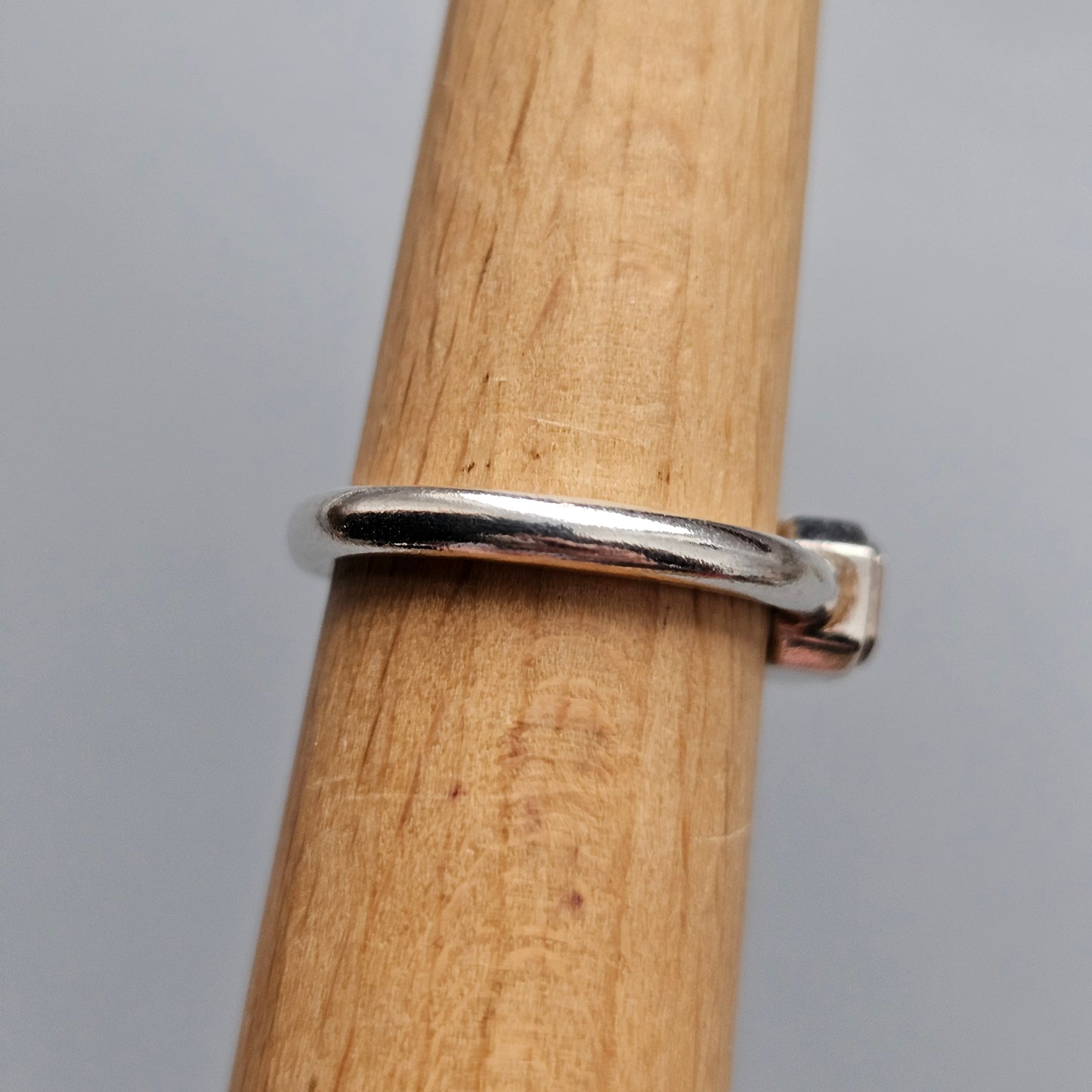 Sterling Silver & Blue Topaz Solitaire Ring