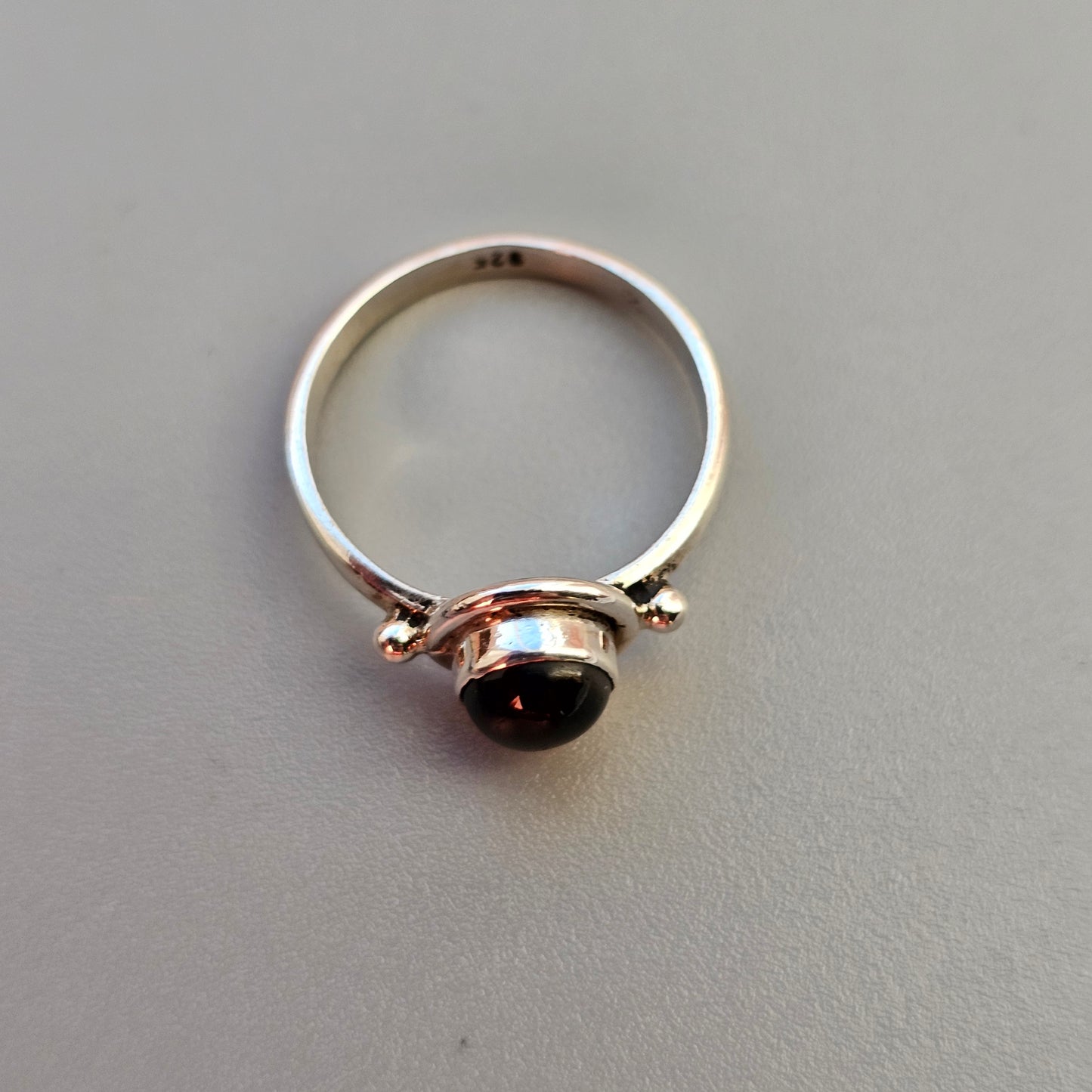 Sterling Silver & Black Star Diopside Solitaire Ring