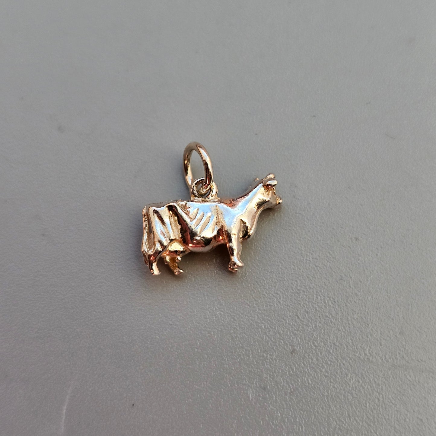 Vintage Silver Dairy Cow Bracelet Charm Pendant
