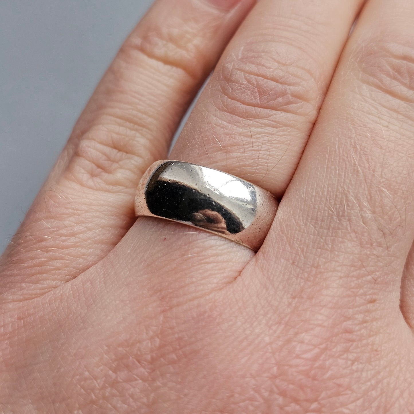 Vintage 1960s Sterling Silver Ring Band Hallmarked 1969