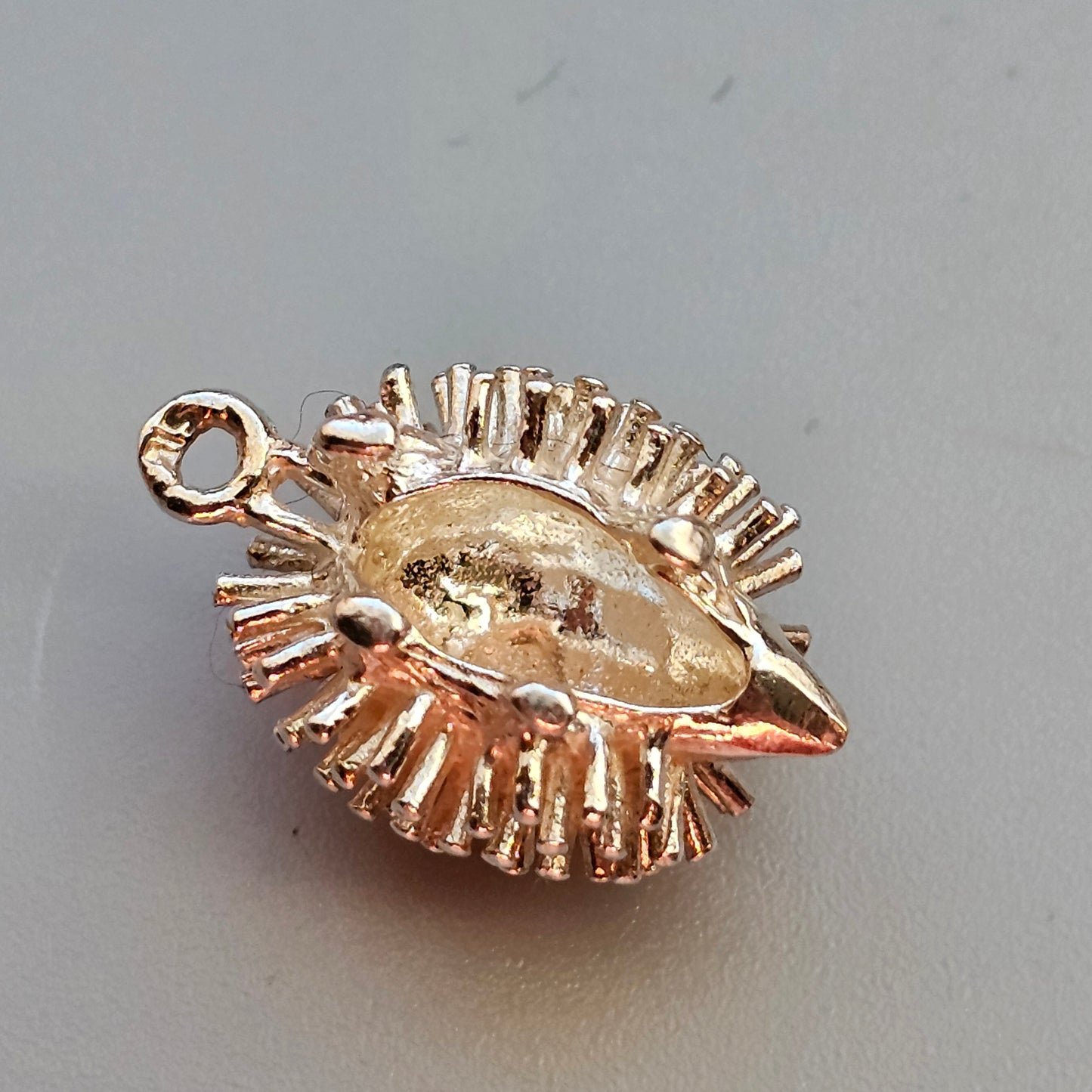 Vintage Sterling Silver Hedgehog Bracelet Charm Pendant