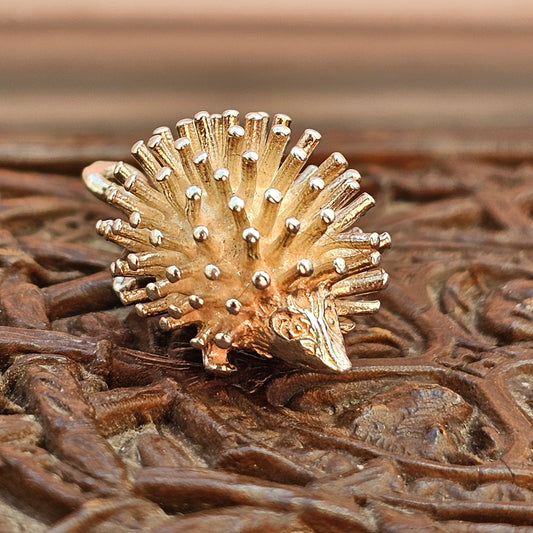 Vintage Sterling Silver Hedgehog Bracelet Charm Pendant