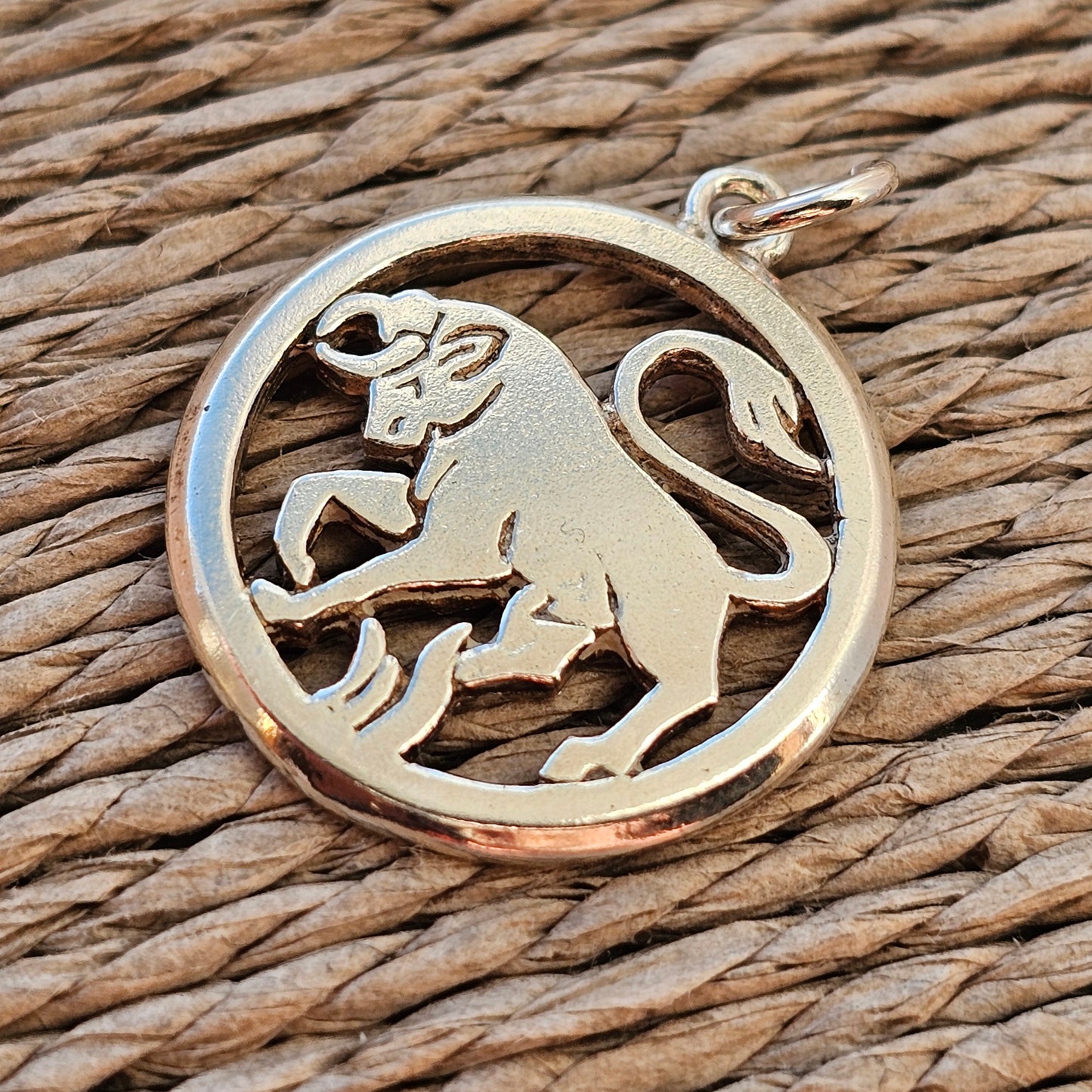 Vintage Silver Zodiac Taurus Necklace Pendant