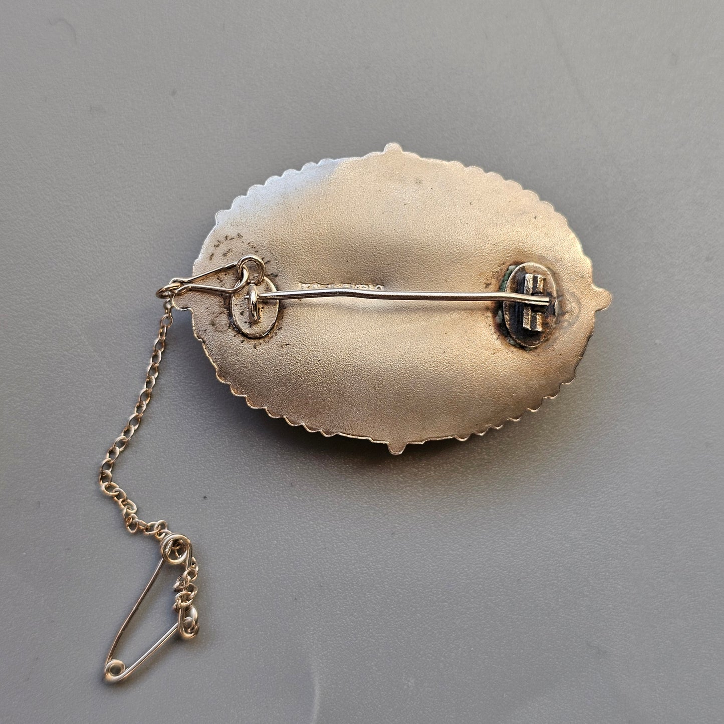 Vintage Victorian Revival Sterling Silver Brooch 1990