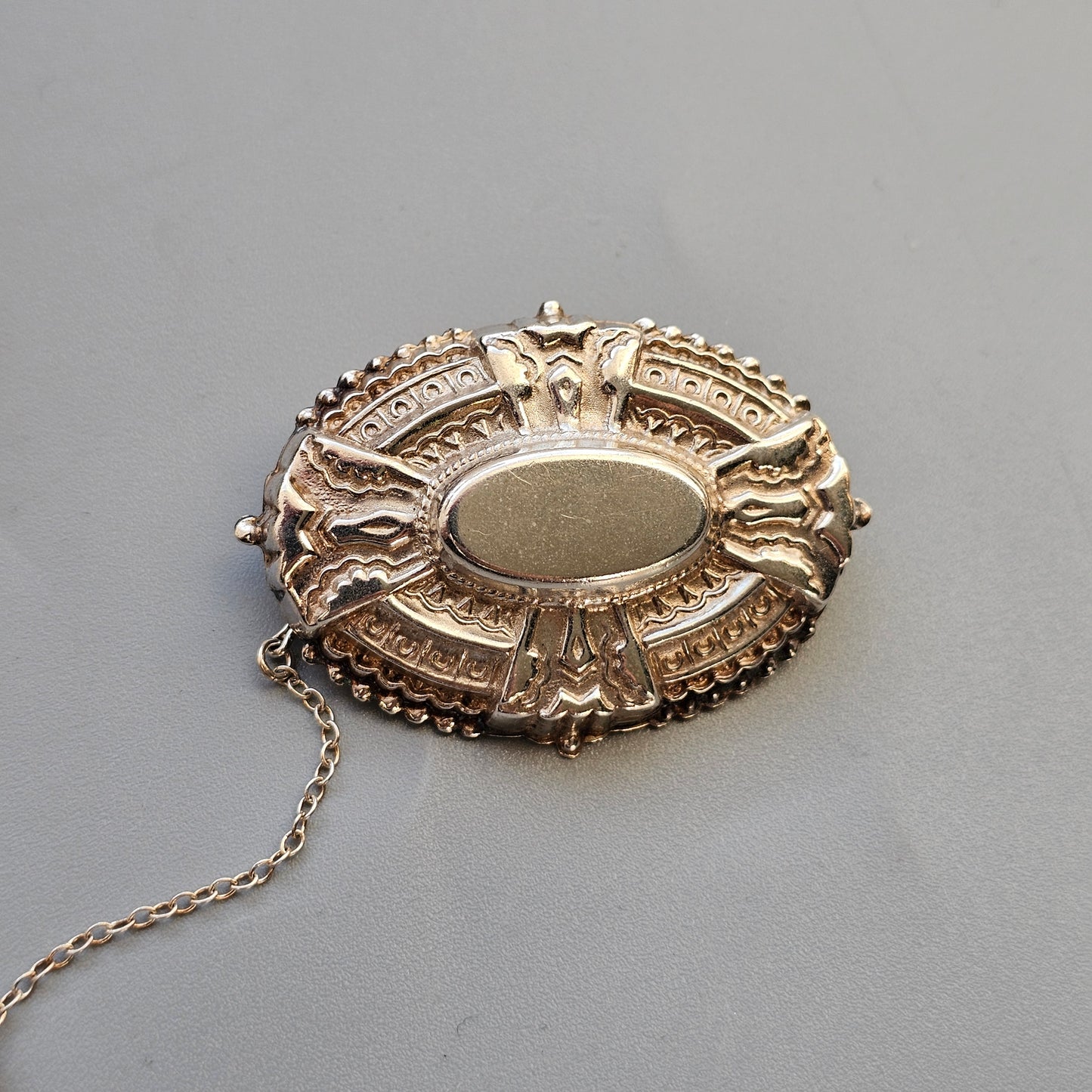 Vintage Victorian Revival Sterling Silver Brooch 1990