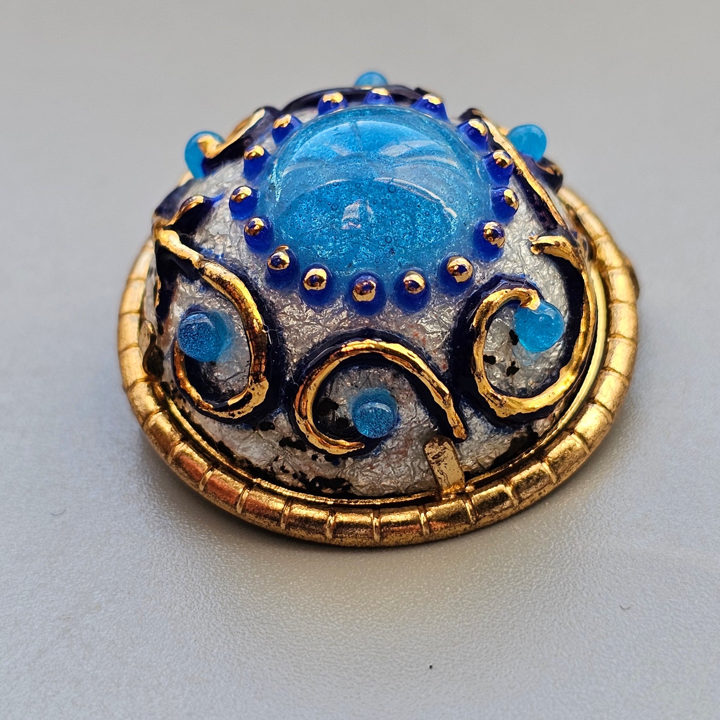 Vintage Limoges France Enamel Abstract Costume Brooch