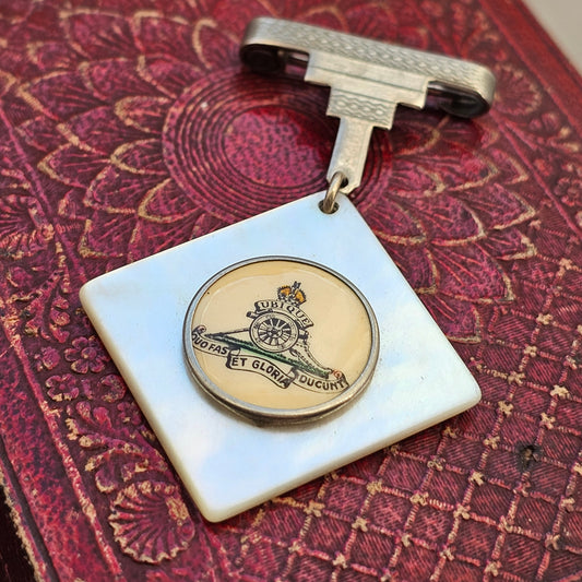 WW2 Era Art Deco Style Royal Artillery Sweetheart Brooch