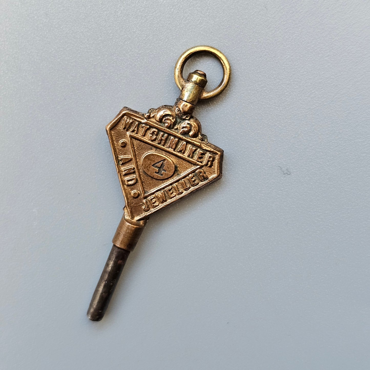 Ben J Harral Eldon Street Barnsley Watchmaker & Jeweller Antique Advertising Pocket Watch Key