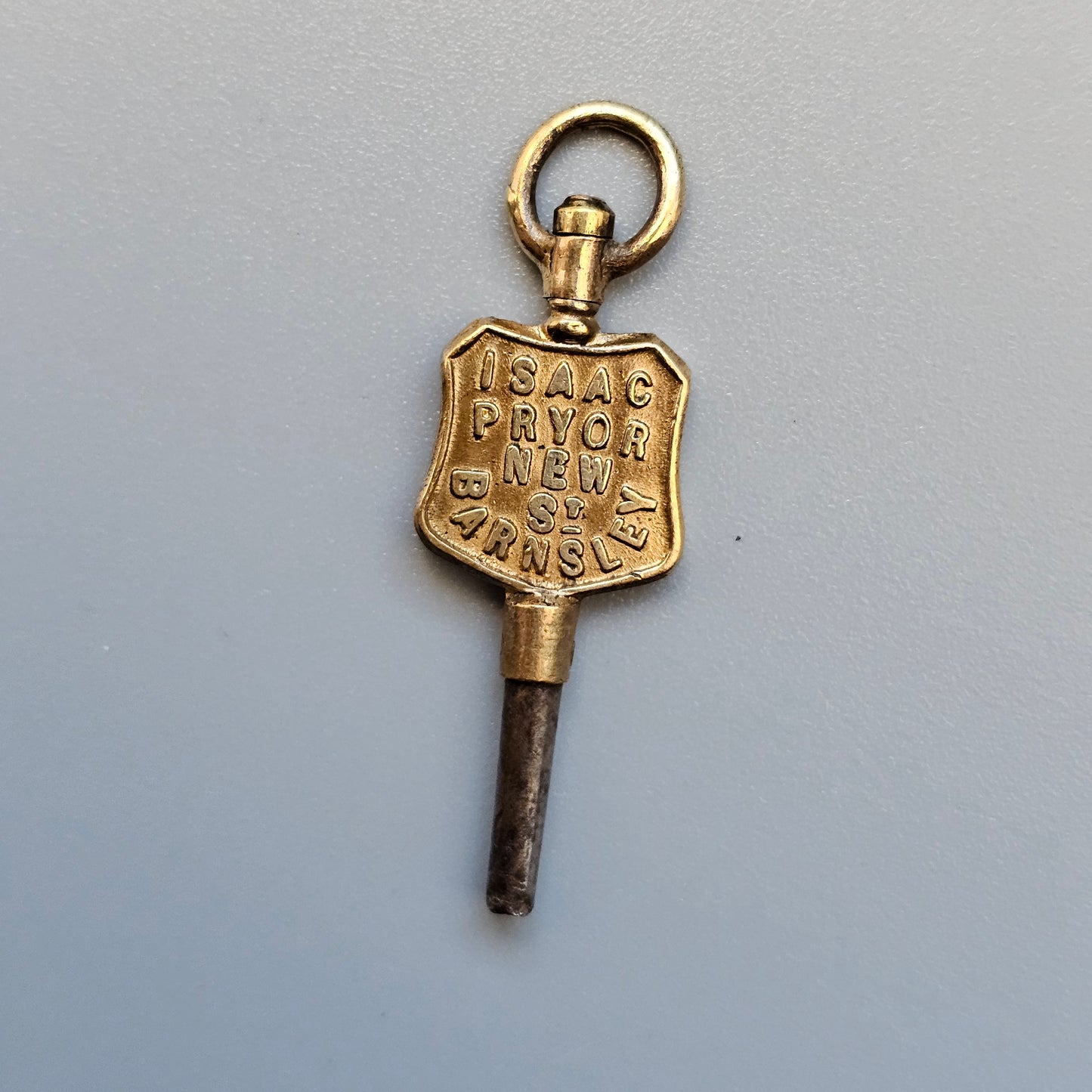 Isaac Pryor New Street Barnsley Antique Advertising Pocket Watch Key