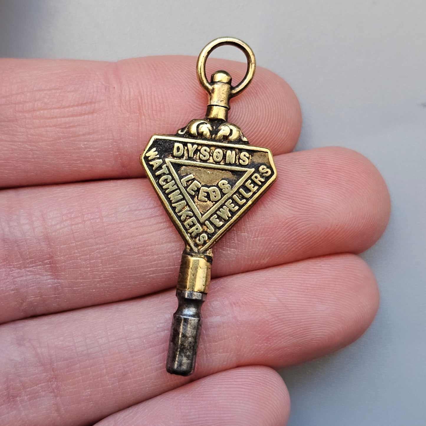 Leeds Dysons Watchmakers Jewellers Antique Advertising Pocket Watch Key