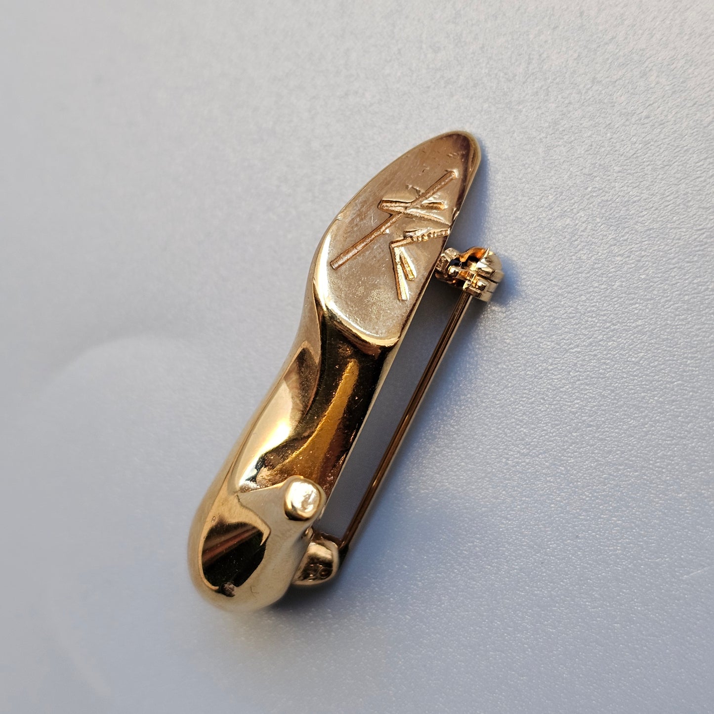 Vintage Gold Tone High Heel Shoe Brooch