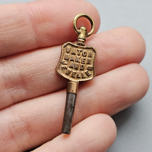 Blank Antique Advertising Pocket Watch Key