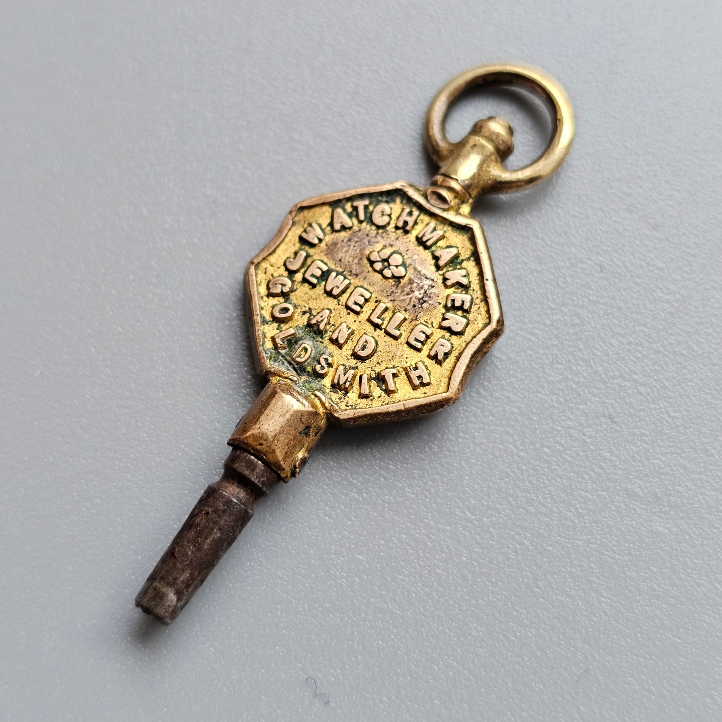 W Ramsden Market Place Penistone Watchmaker Jeweller and Goldsmith Antique Advertising Pocket Watch Key