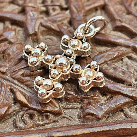 Vintage Silver Cross Necklace Pendant