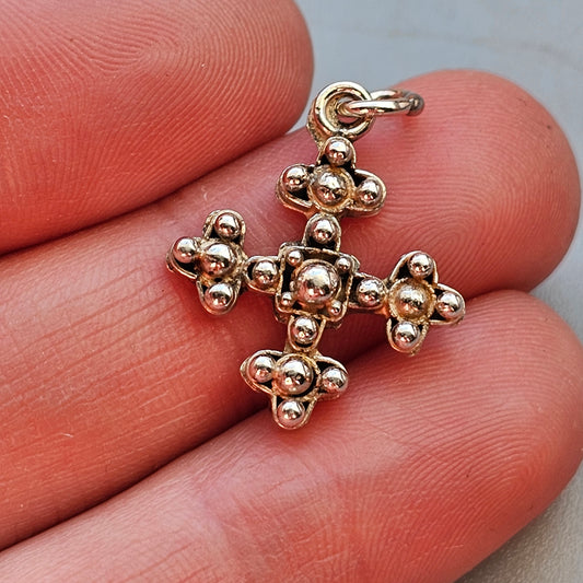 Vintage Silver Cross Necklace Pendant