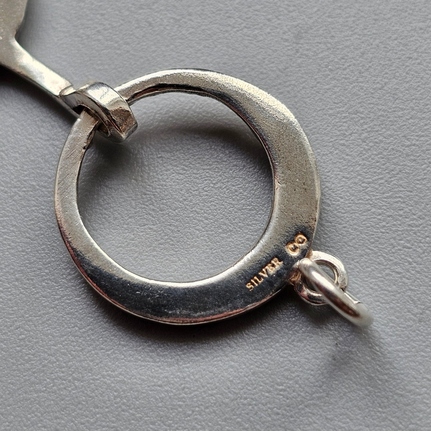 Vintage Scottish Silver Ring Link Bracelet by Malcolm Gray Ortak