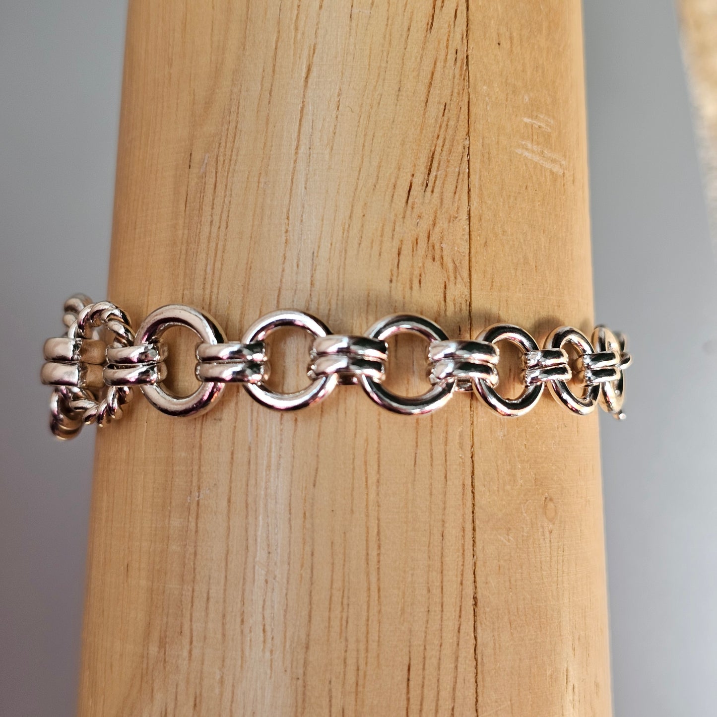 Hallmarked Sterling Silver Fancy Link Bracelet