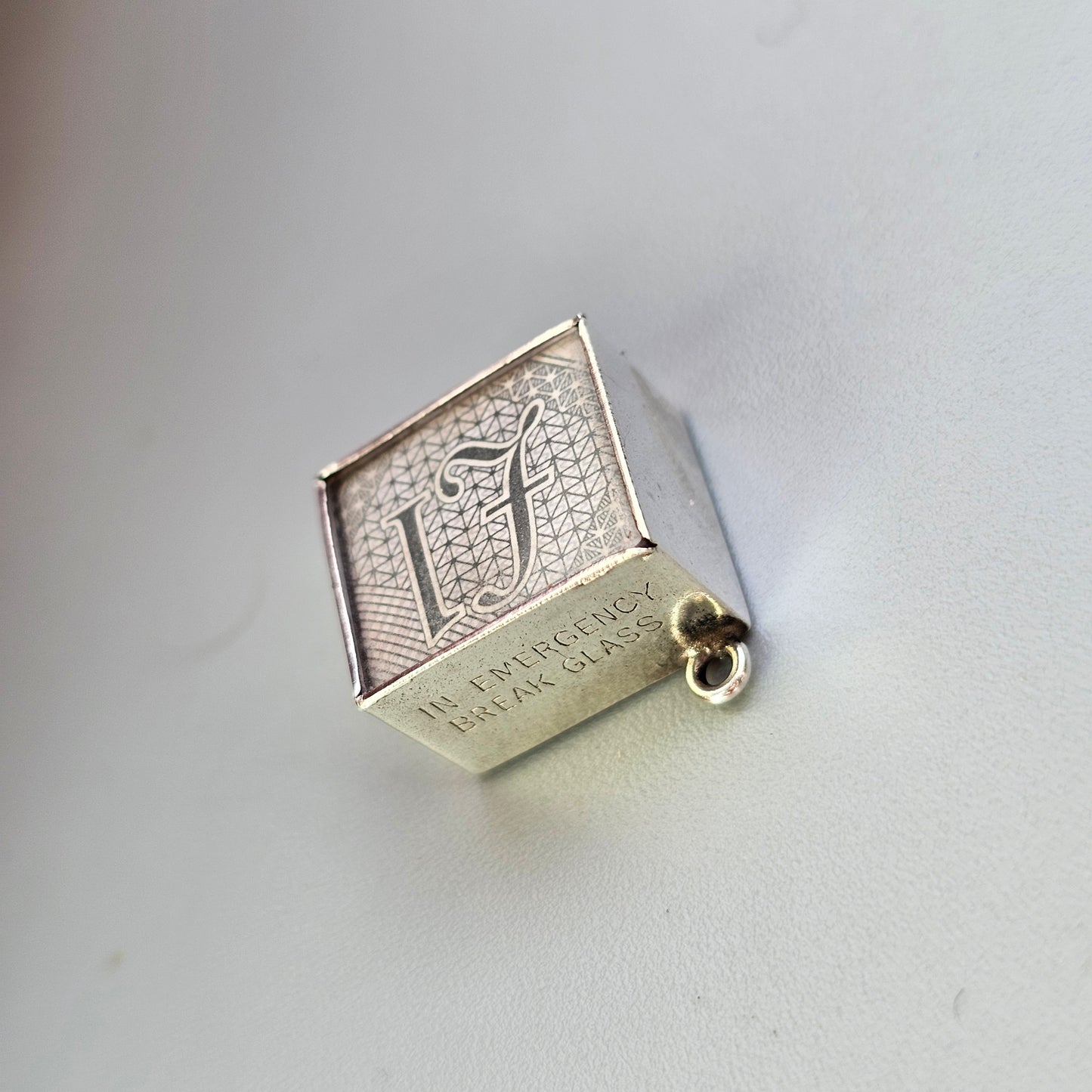 Vintage Sterling Silver Emergency Money £1 Note Charm