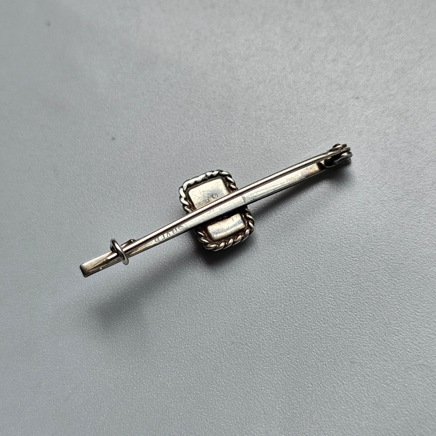 Vintage Art Deco Era Silver Butterfly Wing Bar Brooch