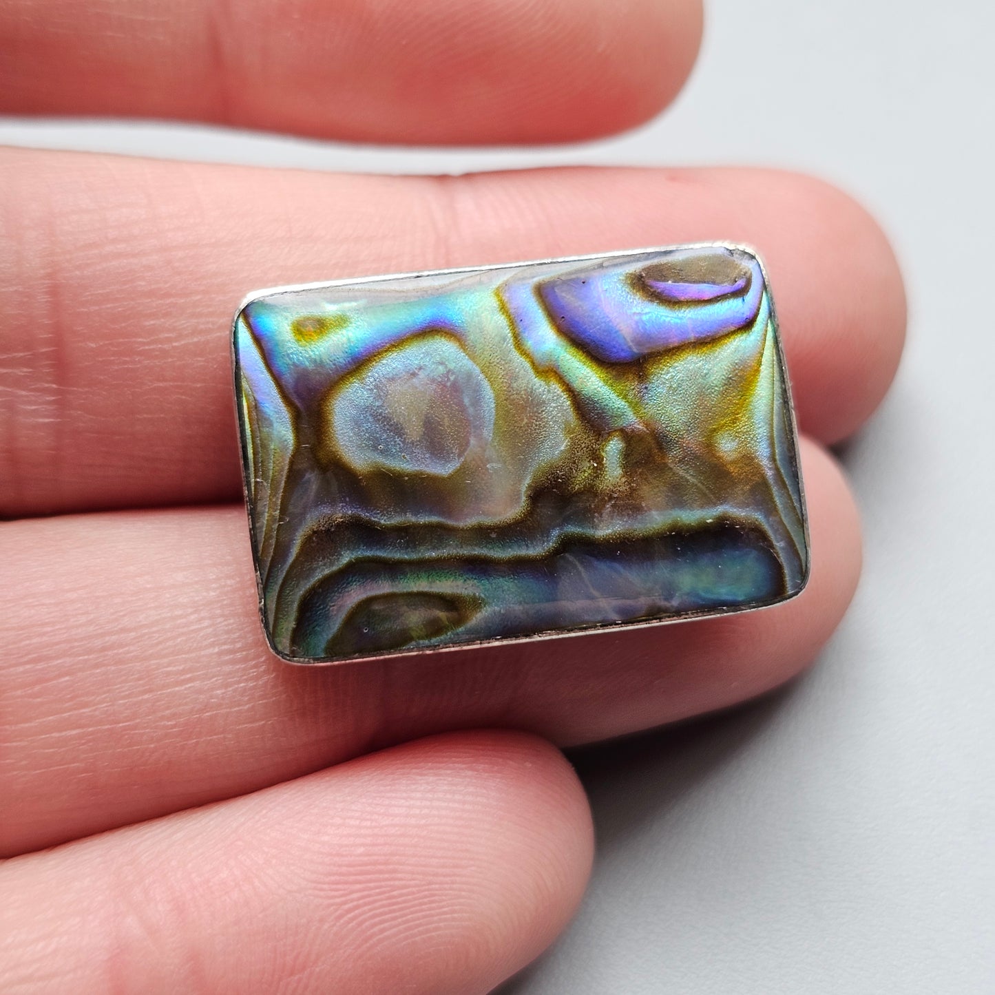 Vintage New Zealand Paua Shell Brooch