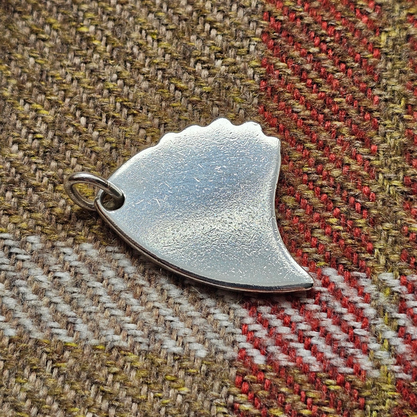 Sterling Silver Hedgehog Pendant Keyring Charm Scottish Hallmarked