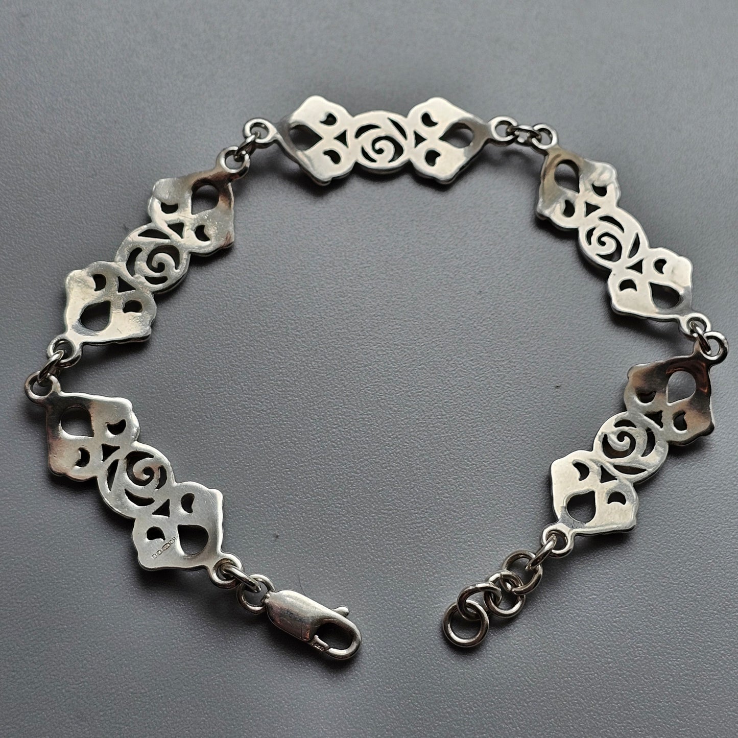 Vintage 1998 Historic Originals Sterling Silver Rennie Mackintosh Style Bracelet