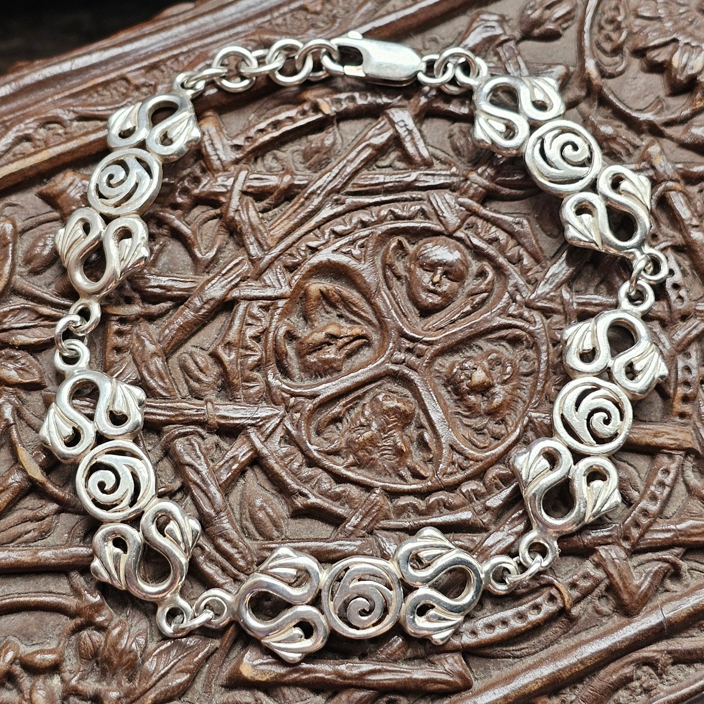 Vintage 1998 Historic Originals Sterling Silver Rennie Mackintosh Style Bracelet
