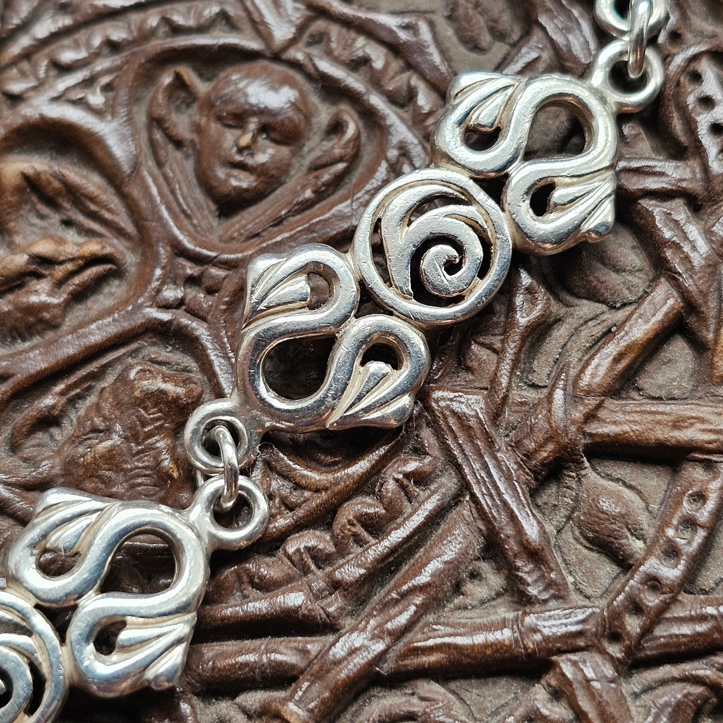 Vintage 1998 Historic Originals Sterling Silver Rennie Mackintosh Style Bracelet