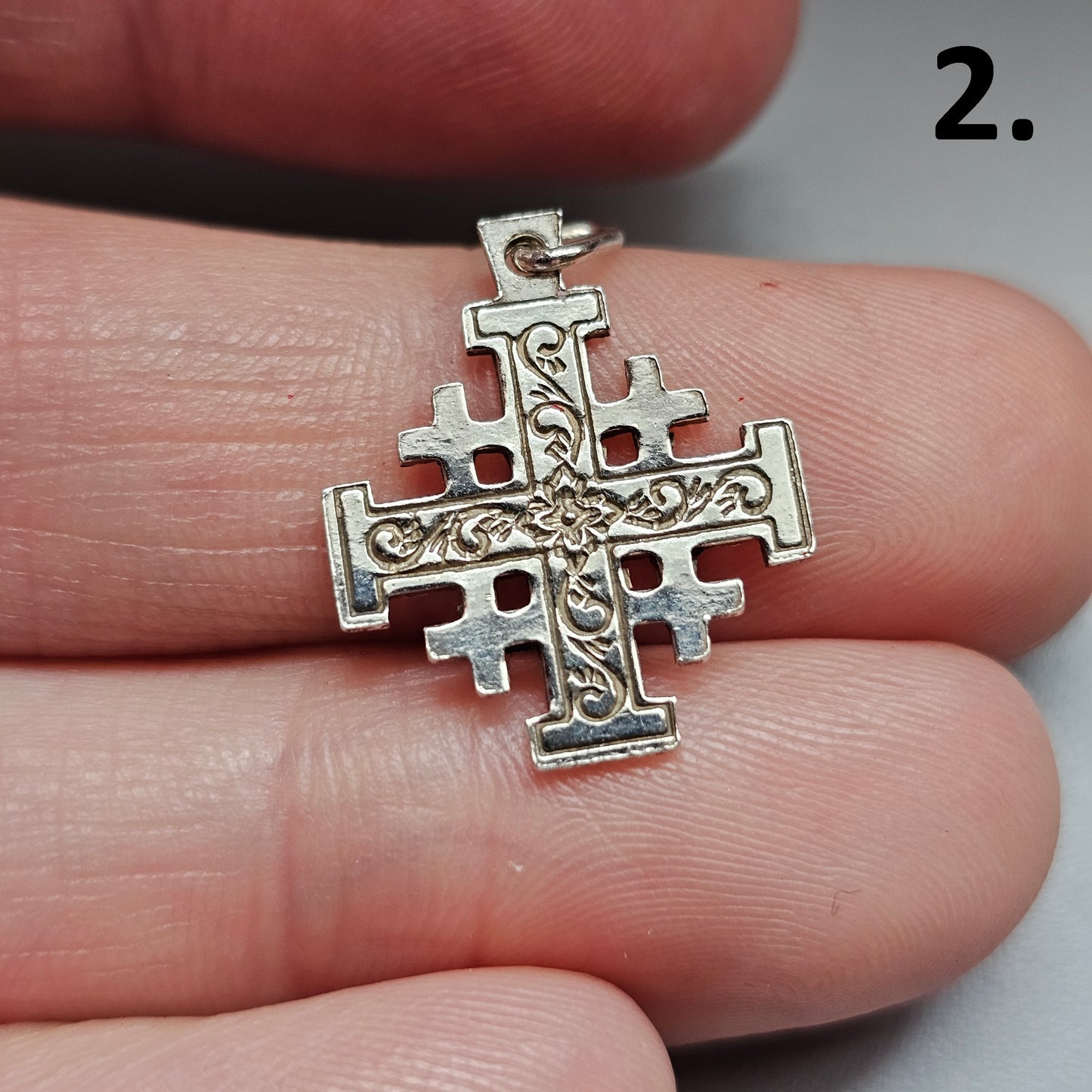 Vintage Silver Jerusalem Cross Pendants & Charms Choose Design