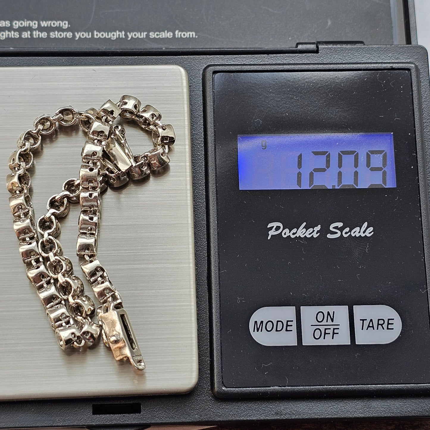 Contemporary Hallmarked Sterling Silver Cubic Zirconia Tennis Bracelet