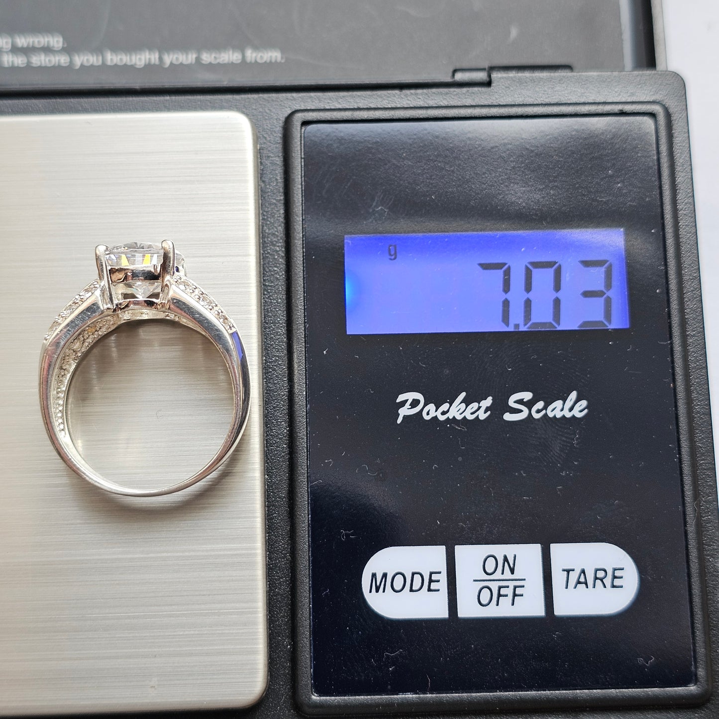 Sterling Silver Oval Cubic Zirconia Statement Ring