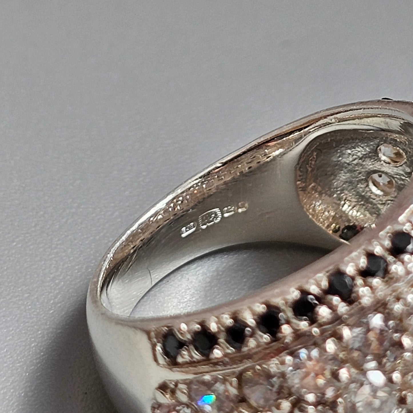 Sterling Silver Cubic Zirconia Dome Statement Ring