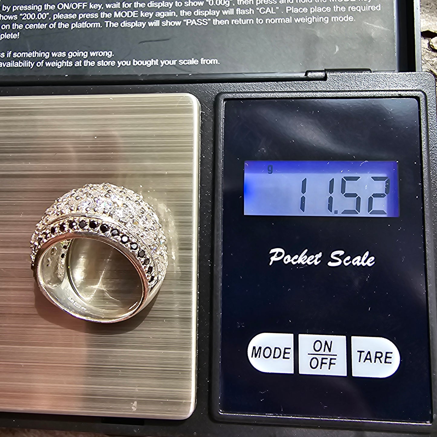 Sterling Silver Cubic Zirconia Dome Statement Ring