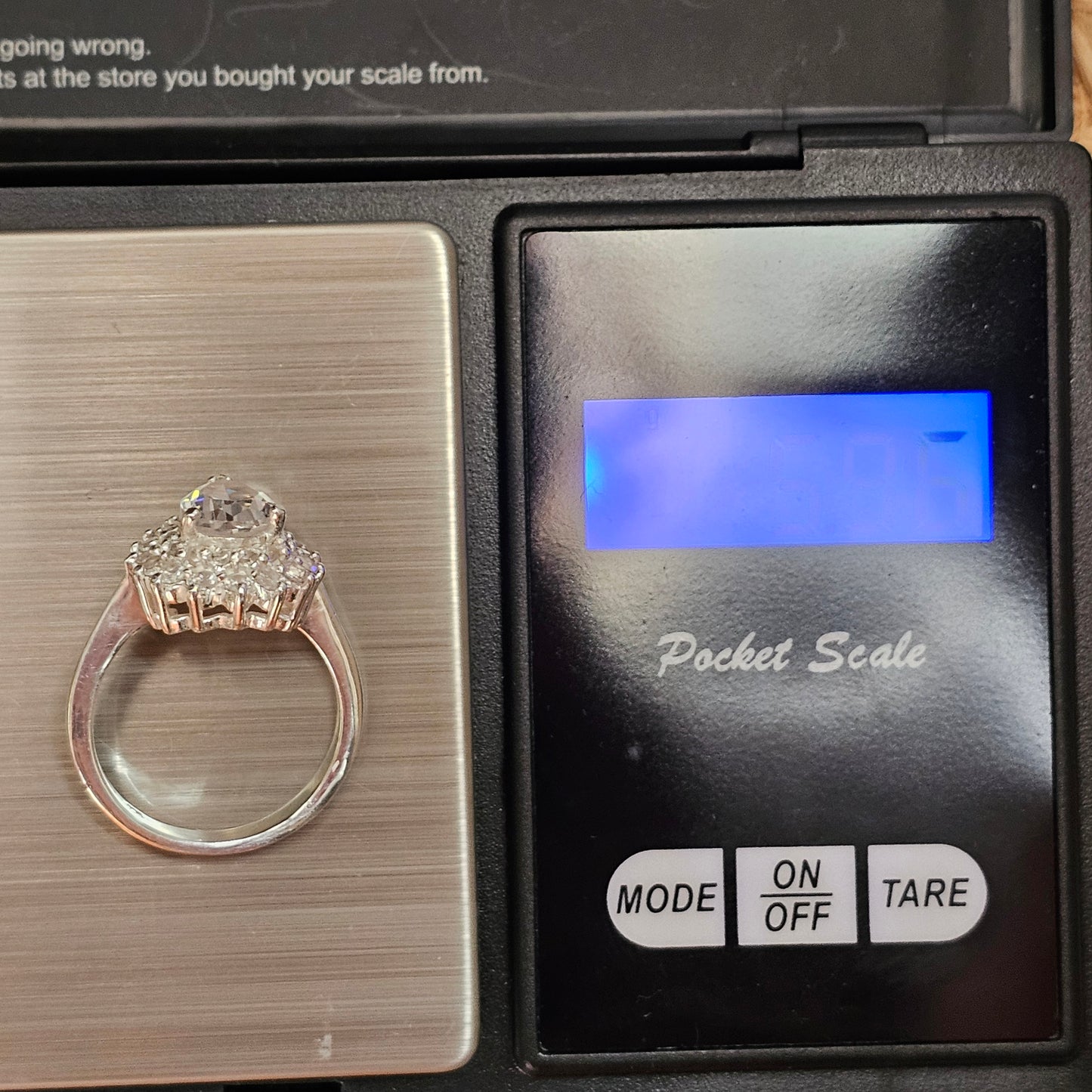 Sterling Silver Pear Cut Cubic Zirconia Halo Ring