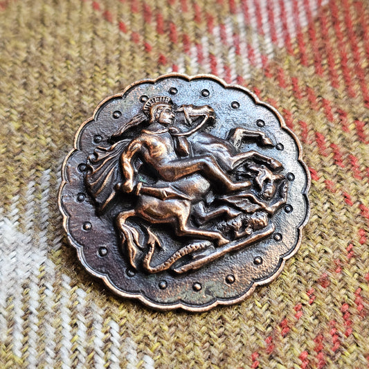 Vintage Miracle St George and the Dragon Brooch