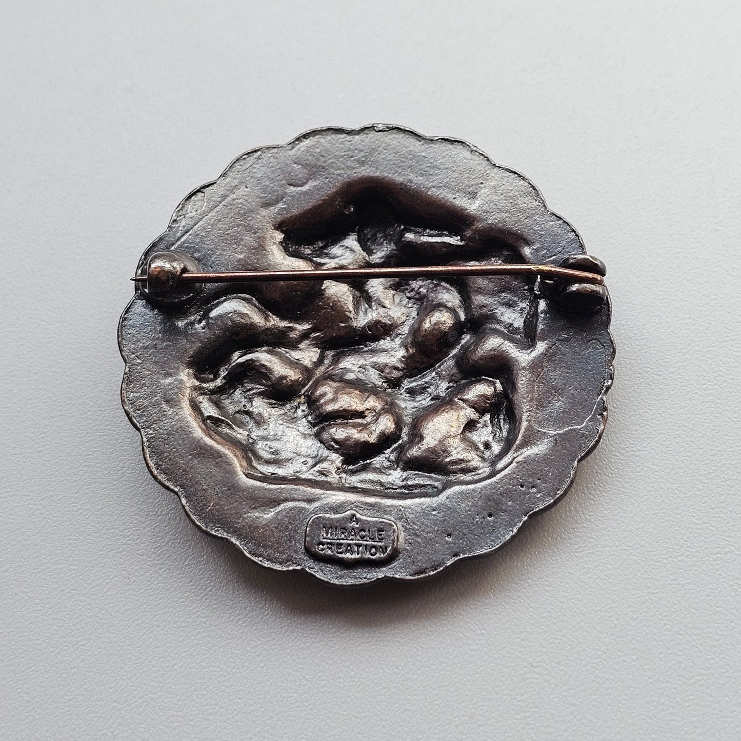 Vintage Miracle St George and the Dragon Brooch